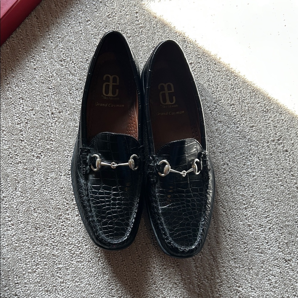 Allen Edmonds Black Textured Loafers